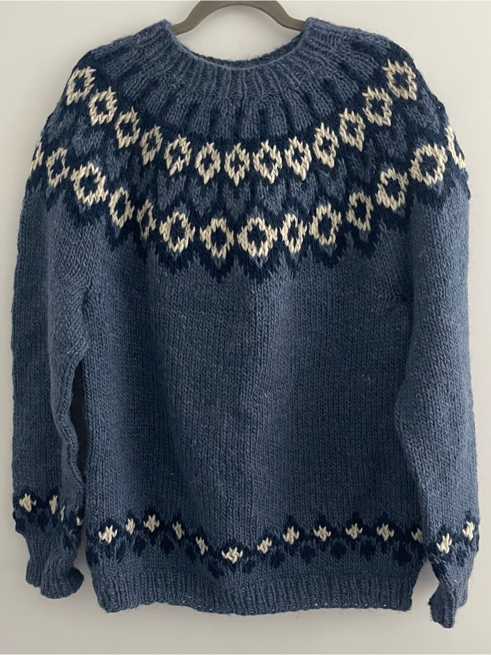 Men’s Handknit Heavy Wool Sweater Oversized XL